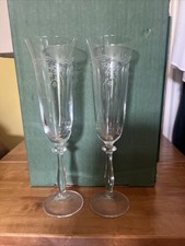Pair vintage etched for sale  NEWPORT