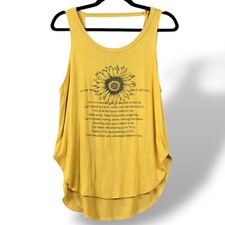 Usado, Camiseta regata feminina Dirtee Laundry tamanho M amarela inspiração girassol recorte gráfico comprar usado  Enviando para Brazil