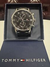 Relógio masculino multifuncional de couro preto Tommy Hilfiger 43 mm, usado comprar usado  Enviando para Brazil