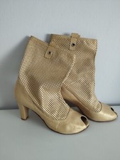 Botas Studio Moda feitas na Itália de couro genuíno dourado tamanho 37-7EUA comprar usado  Enviando para Brazil