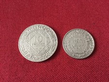 Maroc argent 10franc d'occasion  Joinville-le-Pont
