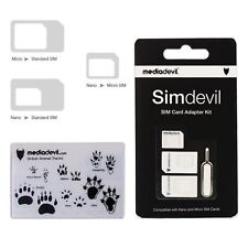Simdevil 5-w-1 zestaw adapterów kart SIM (Nano / Micro / Standard) | MediaDevil na sprzedaż  Wysyłka do Poland