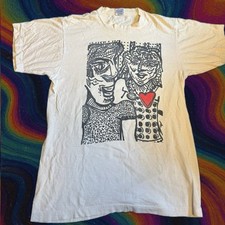 Camiseta punk vintage anos 80 animais brancos ecstasy banda de rock tamanho G viagem, usado comprar usado  Enviando para Brazil