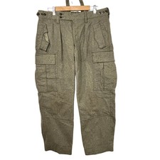Calça de campo de carga masculina vintage exército militar alemão lã 36 x 27 frente dupla comprar usado  Enviando para Brazil