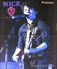 Nick Jonas Brothers 2 pôsteres dobras centrais lote 2327A Jonas Brothers na parte de trás, usado comprar usado  Enviando para Brazil