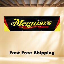 MEGUIAR'S 2'X8' BANNER BANDEIRA MEGUIARS PRODUTOS AUTOMOTIVOS PARA CUIDADOS COM CARROS, usado comprar usado  Enviando para Brazil