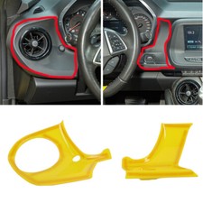 2x Console Central Painel Painel Painel Tampa Acabamento Decoração para Chevy Camaro 2016+ Amarelo comprar usado  Enviando para Brazil