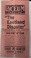 Folheto publicitário de teatro de 1915 para um filme mostrando o navio Chicago Eastland Disaster comprar usado  Enviando para Brazil