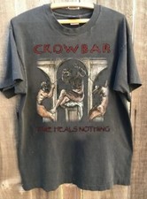 Camisa unissex clássica carvão manga curta Crowbar Band Time Heals Nothing Tour comprar usado  Enviando para Brazil