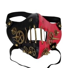 Leather steampunk masks usato  Italia