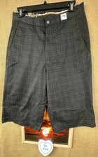 Bermuda masculina xadrez preta Volcom 34W zíper plano relaxada China comprar usado  Enviando para Brazil