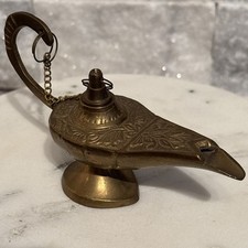 Vintage brass genie for sale  Wakeman