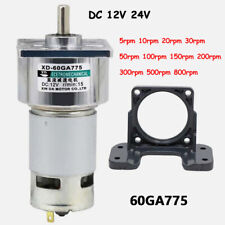 1x 60GA775 DC 12/24V motor de engrenagem 5RPM-800RPM alto torque 35W caixa de engrenagens de metal CW/CCW comprar usado  Enviando para Brazil