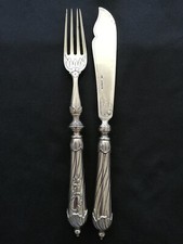 Jugendstil fischbesteck teilig gebraucht kaufen  Eggenstein-Leopoldshafen