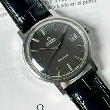 Relógio masculino vintage Omega Geneve cinza mostrador automático fabricado na Suíça 1660163 comprar usado  Enviando para Brazil