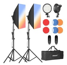 Kit de iluminação fotográfica EMART Softbox, caixa macia 20"x28", luz de suporte C de 6,7 pés... comprar usado  Enviando para Brazil