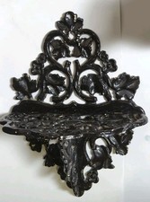 Prateleira de ferro fundido antiga ornamentada design de folha vitoriana ornamentada 12x10x5" comprar usado  Enviando para Brazil