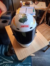 Capacete de motocicleta de corrida adulto - Usado branco com viseira sombreada comprar usado  Enviando para Brazil