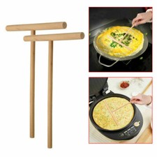 Usado, 2 peças ancinho de madeira redondo batter panqueca crepe espalhador ferramenta de cozinha para casa ferramentas faça você mesmo comprar usado  Enviando para Brazil