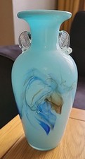 Vintage turquoise murano for sale  WIGSTON