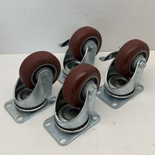 Usado, (Conjunto) Roda de rodízio SP diâmetro placa de borracha conjunto de rodízio de montagem, dois freios comprar usado  Enviando para Brazil