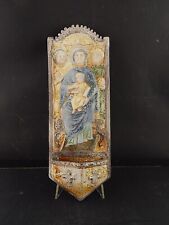 ARTE SACRA VINTAGE PREZIOSA ACQUASANTIERA CERAMICA MAIOLICA STUDIO POGGI FAENZA comprar usado  Enviando para Brazil