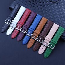 Usado, Pulseira de relógio de couro genuíno liberação rápida estampa de crocodilo premium 14mm-22mm comprar usado  Enviando para Brazil