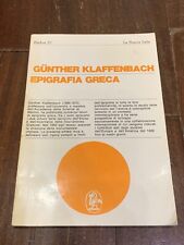 Günther klaffenbach epigrafia usato  Napoli