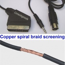 RGB Scart Lead com SOM ESTÉREO para Sega MegaDrive (cabo blindado de qualidade) NOVO, usado comprar usado  Enviando para Brazil
