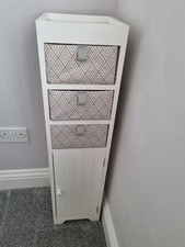 White slimline cabinet for sale  UPMINSTER
