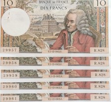 Suite billets francs d'occasion  Aunay-sur-Odon