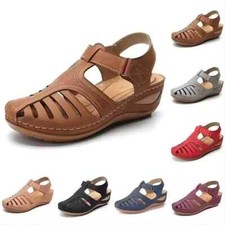 Sandálias ortopédicas femininas confortáveis biqueira fechada mulas chinelos de verão sapatos baixos tamanho, usado comprar usado  Enviando para Brazil