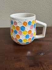 Caneca estúdio pintada personalizada favo de mel padrão colorido exclusivo  comprar usado  Enviando para Brazil