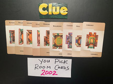 Clue 2002 Room Cards VOCÊ ESCOLHE Jogo Cartões de Substituição Hasbro 2002, usado comprar usado  Enviando para Brazil