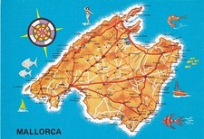 Postkarte landkarte mallorca gebraucht kaufen  Dresden