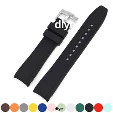 Novo 18 19 20 21 22mm extremidade curva pulseira de relógio de silicone pulseira de borracha comprar usado  Enviando para Brazil