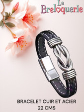 Bracelet homme acier d'occasion  Viarmes