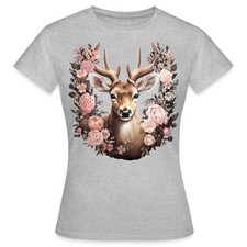 Hirsch blumen trachtenshirt gebraucht kaufen  Leipzig