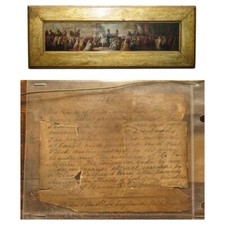 PINTURA A ÓLEO ANTIGA DO PRÍNCIPE NEGRO COM O REI JOÃO II DA FRANÇA COMO PRISIONEIRO comprar usado  Enviando para Brazil