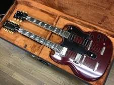 Guitarra elétrica Burny SG-140JP pescoço duplo cereja feita no Japão década de 1980 tipo SG, usado comprar usado  Enviando para Brazil