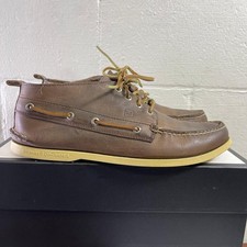 Sperry Top Sider J. Botas de tornozelo masculinas de couro marrom Crew Boat tamanho 12 M comprar usado Sperry Top Sider J. Botas de tornozelo masculinas de couro marrom Crew Boat tamanho 12 M comprar usado  Enviando para Brazil