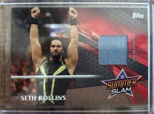Usado, 2017 Topps WWE Summer Slam Seth Rollins jogo usado tapete de lona relíquia /199.  comprar usado  Enviando para Brazil