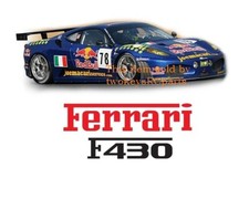 Carroceria Lexan transparente controle remoto 1:10 - Ferrari 430 com decalques RB e terno extras Tamiya comprar usado  Enviando para Brazil