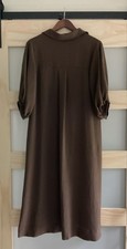 Vestido Camisa Midi Feminino Ee:Some Los Angeles Marrom Abotoado Tamanho M comprar usado  Enviando para Brazil