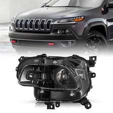 Farol de halogênio preto projetor para Jeep Cherokee 2014-2018 lado do motorista LH comprar usado  Enviando para Brazil