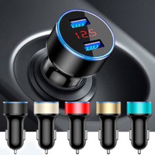 Adaptador de isqueiro carregador de carro telefone USB 3.1A porta dupla digital LED voltímetro 12V comprar usado  Enviando para Brazil