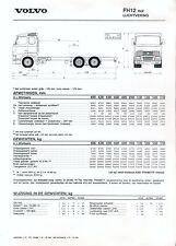 Volvo FH 12 6x2 Luchtvering Prospekt Technische Daten 1995 1/95 NL brochure, usado comprar usado  Enviando para Brazil