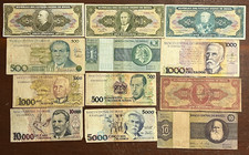 Usado, Lote 12 Cédulas Antigas do Brasil - Notas do Brasil - 007938 comprar usado  Brasil 