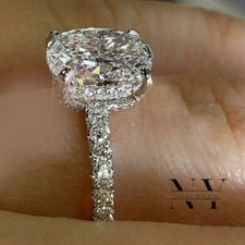 Moissanite hidden halo for sale  Jamaica