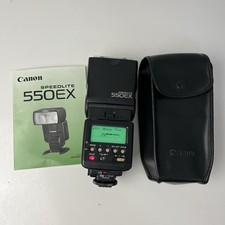 Canon Speedlite 550EX para câmeras DSLR com manual e estojo funciona comprar usado  Enviando para Brazil